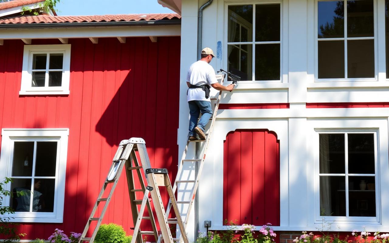 Exterior house painting: villa cost in Sweden 2026