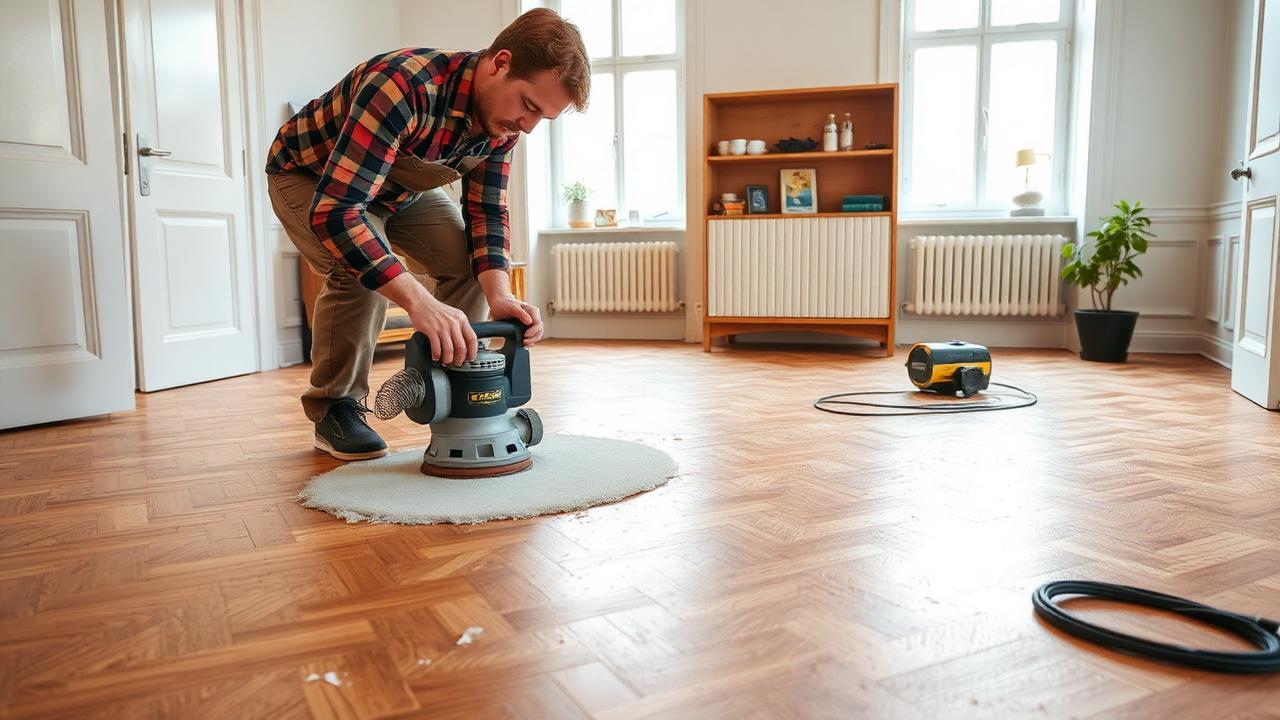 Slipa om parkettgolv: kostnad, process och när det inte går