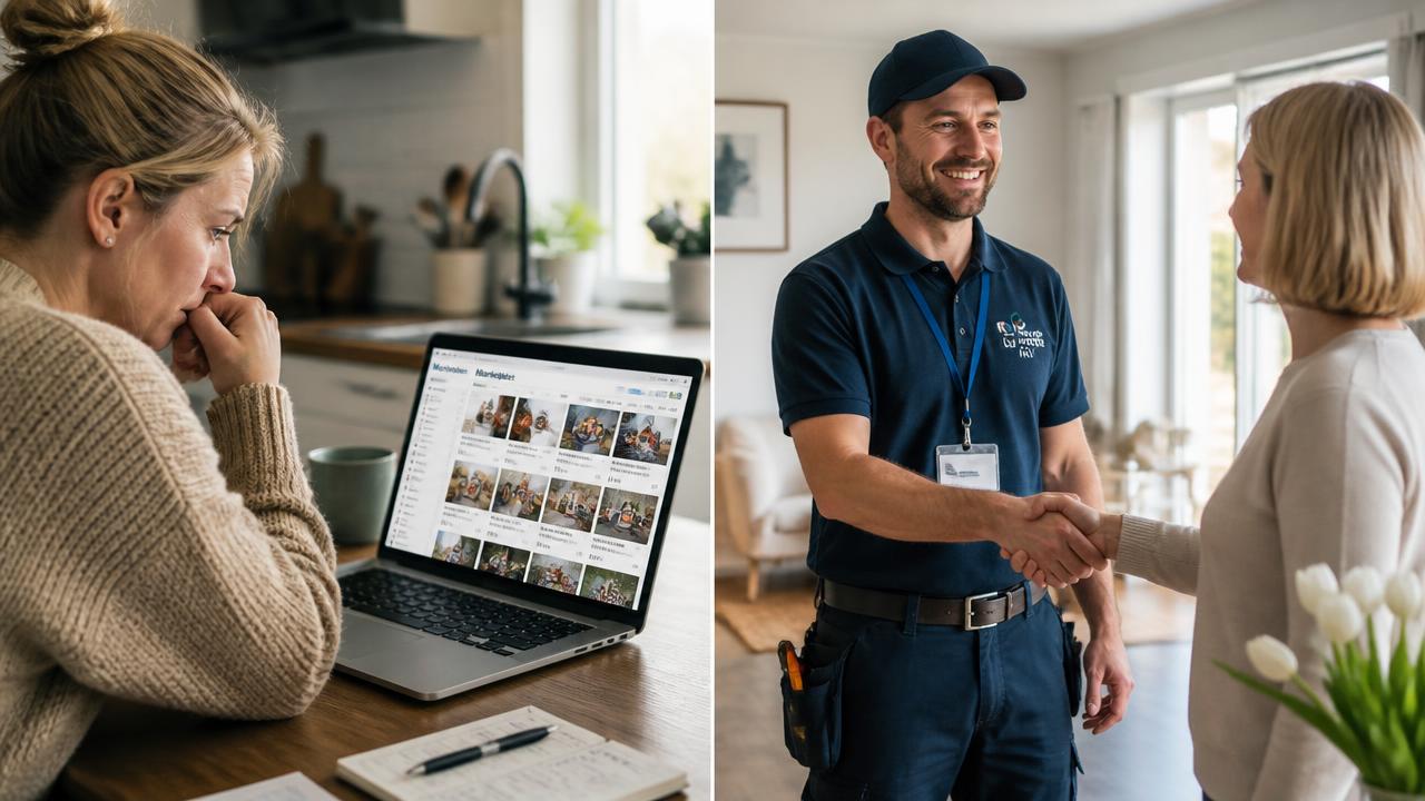 HemmaPro vs Facebook-grupper och Marketplace, därför är verifierade proffs värt det